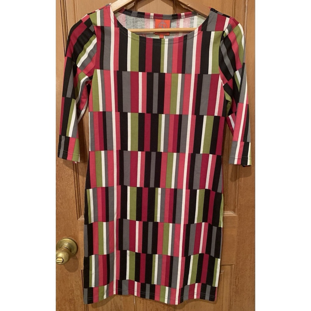 Tracy Negoshian Retro Dress Women's Size XS Multicolor Pullover NWT - Picture 3 of 11